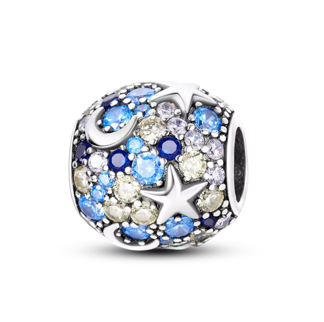 Enchanted Night Sky Charm – Sterling Silver