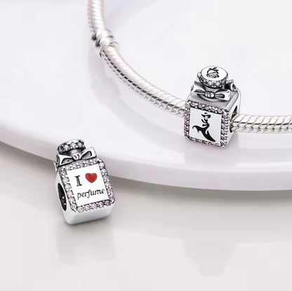 “Love for Fragrance” Sterling Silver Perfume Bottle Charm