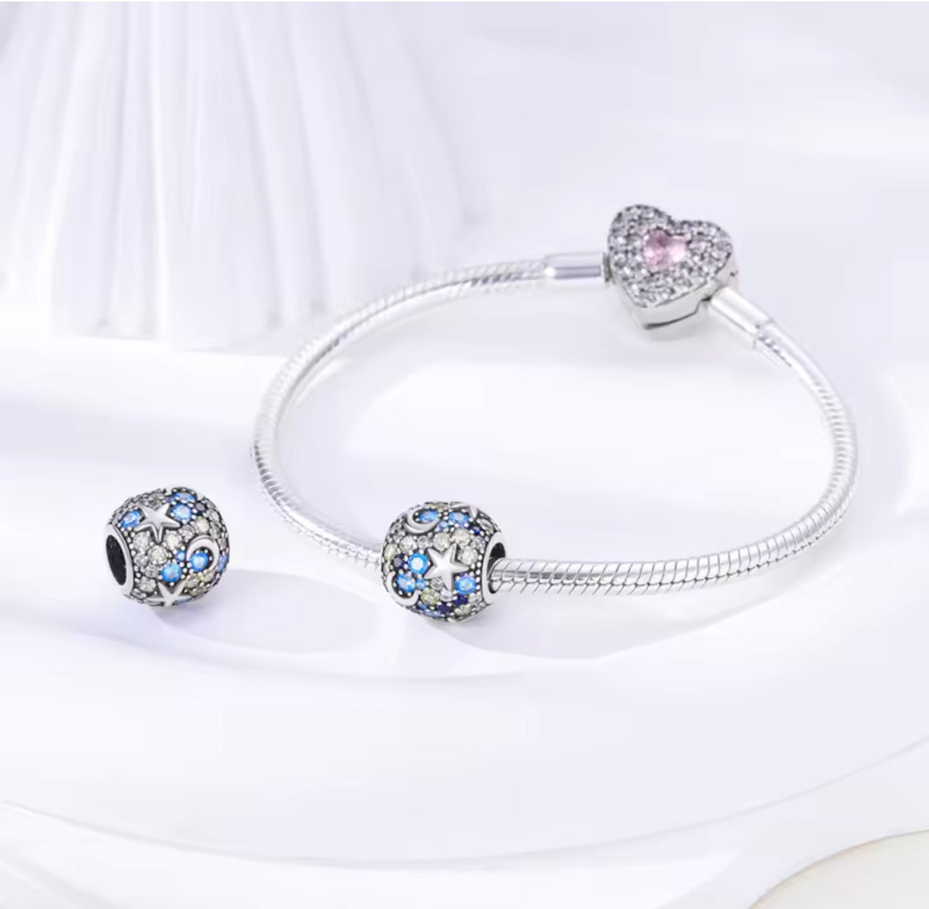 Enchanted Night Sky Charm – Sterling Silver